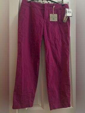 Kit From the Kloth Magenta Straight-Leg/Crop Pant. Size 6